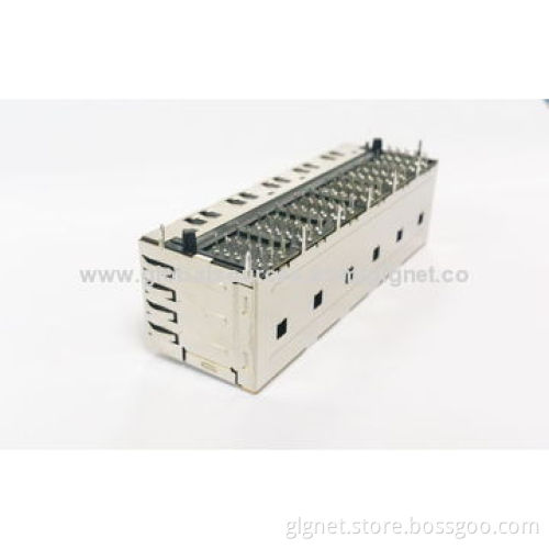 RJ45 2X6 Through Hole ,1000Base-T/Surge Protection, W/O LED, with Transformer